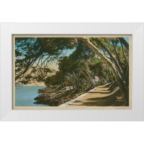 The Cote dAzur IV White Modern Wood Framed Art Print by Unknown
