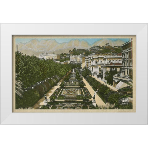 The Cote dAzur V White Modern Wood Framed Art Print by Unknown