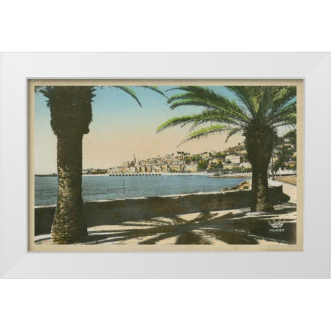 The Cote dAzur VI White Modern Wood Framed Art Print by Unknown