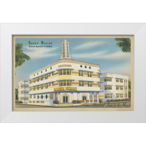 Miami Beach I White Modern Wood Framed Art Print by Unknown