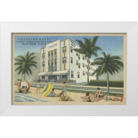 Miami Beach II White Modern Wood Framed Art Print by Unknown