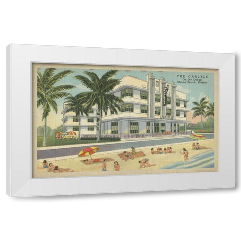 Miami Beach III White Modern Wood Framed Art Print by Unknown