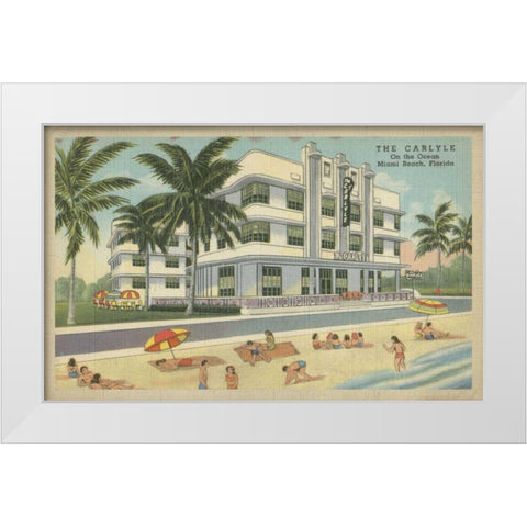 Miami Beach III White Modern Wood Framed Art Print by Unknown