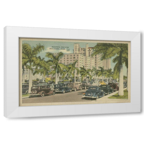Miami Beach VII White Modern Wood Framed Art Print by Unknown