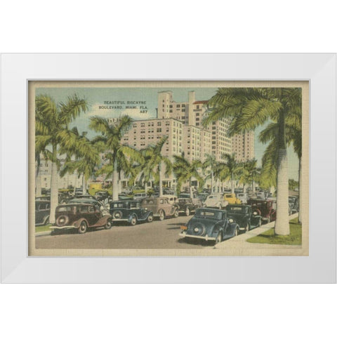 Miami Beach VII White Modern Wood Framed Art Print by Unknown
