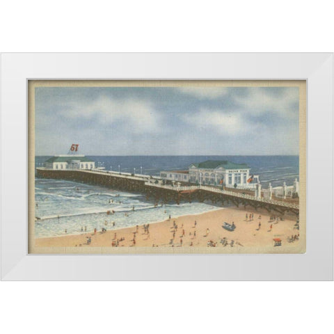 Atlantic City, NJ- I White Modern Wood Framed Art Print by Unknown