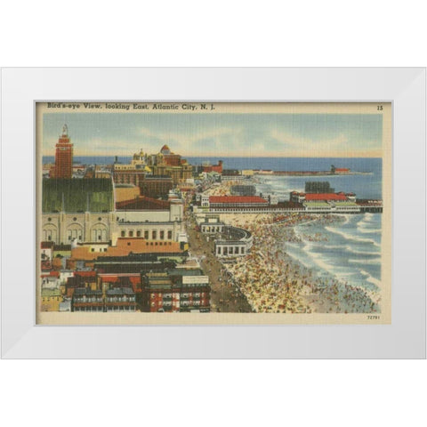 Atlantic City, NJ- III White Modern Wood Framed Art Print by Unknown