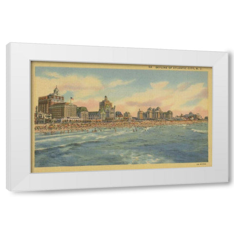 Atlantic City, NJ- IV White Modern Wood Framed Art Print by Unknown