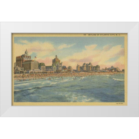 Atlantic City, NJ- IV White Modern Wood Framed Art Print by Unknown