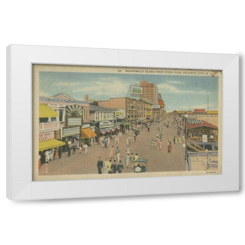 Atlantic City, NJ- VI White Modern Wood Framed Art Print by Unknown