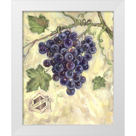 Pinot Noir White Modern Wood Framed Art Print by Kasun, Theresa