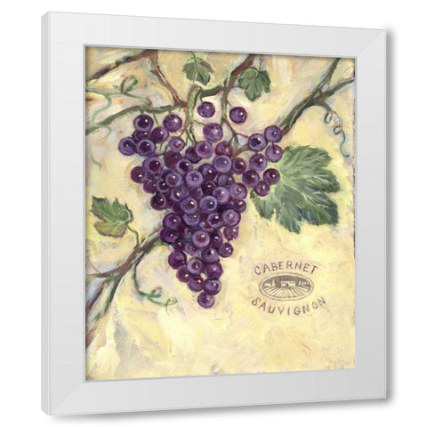 Cabernet Sauvignon White Modern Wood Framed Art Print by Kasun, Theresa