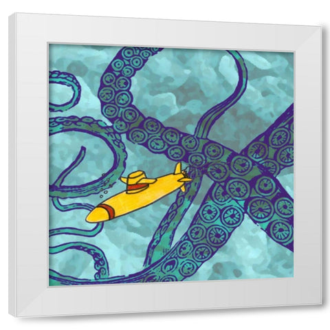 Misadventure I White Modern Wood Framed Art Print by Ludwig, Alicia