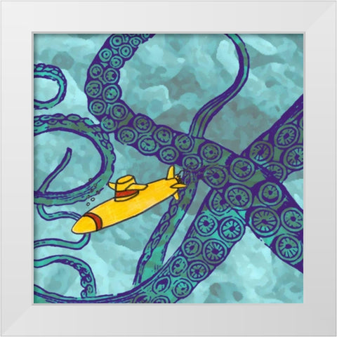 Misadventure I White Modern Wood Framed Art Print by Ludwig, Alicia