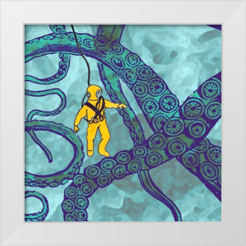 Misadventure II White Modern Wood Framed Art Print by Ludwig, Alicia