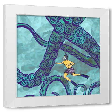 Misadventure III White Modern Wood Framed Art Print by Ludwig, Alicia