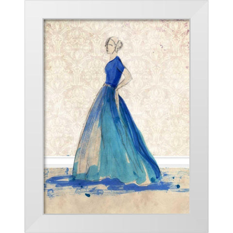 Blue Danube II White Modern Wood Framed Art Print by Ludwig, Alicia