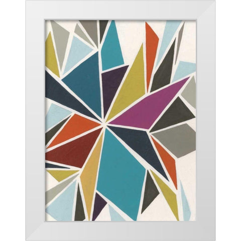 Pinwheel II White Modern Wood Framed Art Print by Vess, June Erica