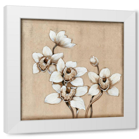 White Orchid I White Modern Wood Framed Art Print by OToole, Tim