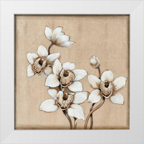 White Orchid I White Modern Wood Framed Art Print by OToole, Tim