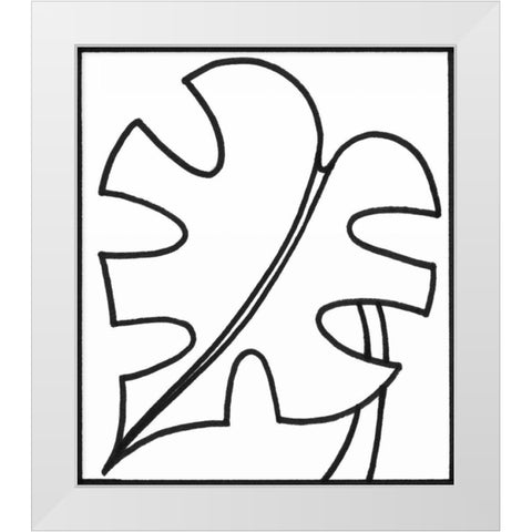Sprout III White Modern Wood Framed Art Print by Stramel, Renee W.