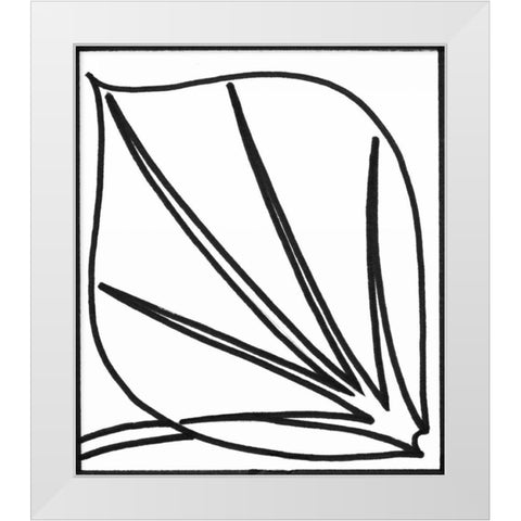 Sprout IV White Modern Wood Framed Art Print by Stramel, Renee W.