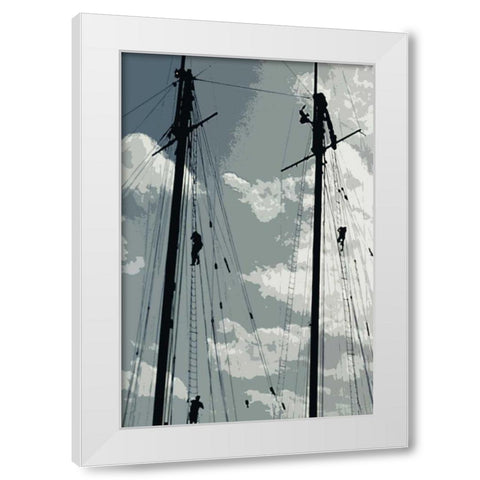 Caribbean Vessel IV White Modern Wood Framed Art Print by Longley, Carolyn