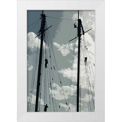Caribbean Vessel IV White Modern Wood Framed Art Print by Longley, Carolyn