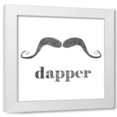 Dapper White Modern Wood Framed Art Print by Johnson, Jason
