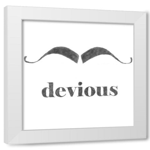 Devious White Modern Wood Framed Art Print by Johnson, Jason