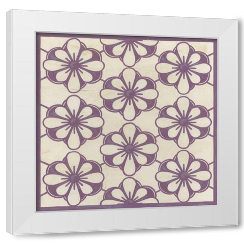 Floral Trellis VI  White Modern Wood Framed Art Print by Vess, June Erica