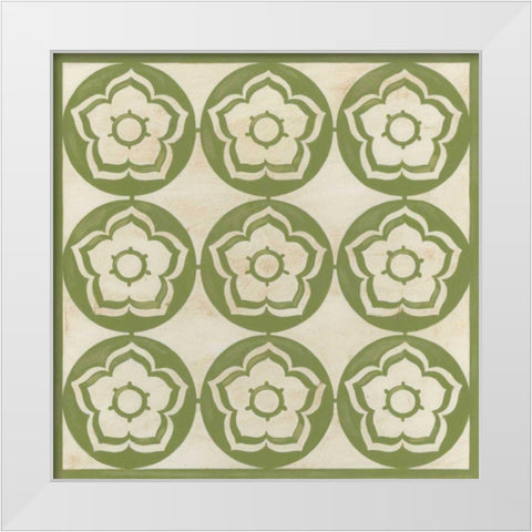 Floral Trellis VII White Modern Wood Framed Art Print by Vess, June Erica