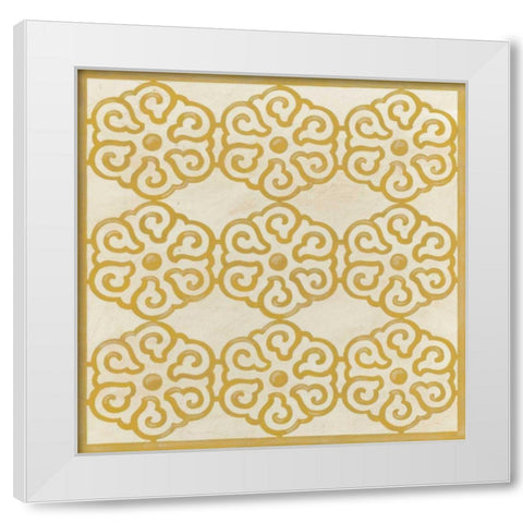 Floral Trellis IX White Modern Wood Framed Art Print by Vess, June Erica