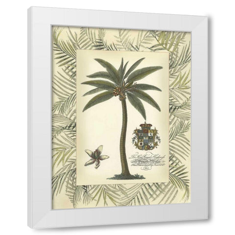 Palm in Bamboo Frame I White Modern Wood Framed Art Print by Vision Studio