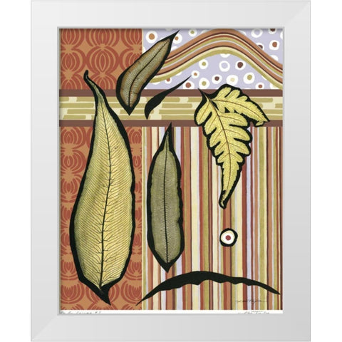 Go Go Leaves II White Modern Wood Framed Art Print by Taylor, Kris