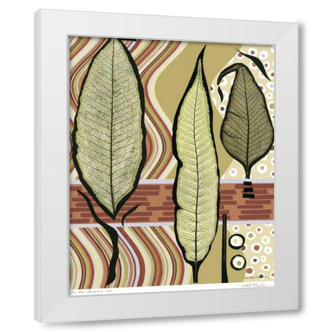 Go Go Leaves III White Modern Wood Framed Art Print by Taylor, Kris