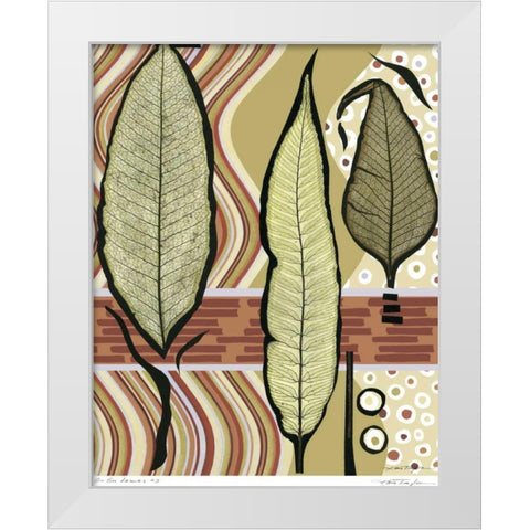 Go Go Leaves III White Modern Wood Framed Art Print by Taylor, Kris