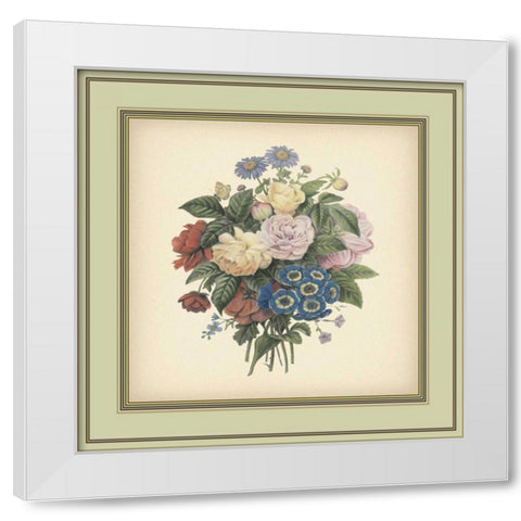 Tuscany Bouquet II White Modern Wood Framed Art Print by Unknown
