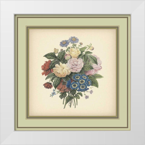 Tuscany Bouquet II White Modern Wood Framed Art Print by Unknown
