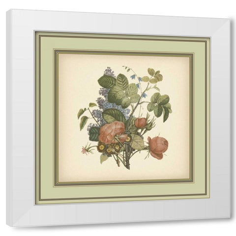 Tuscany Bouquet III White Modern Wood Framed Art Print by Unknown