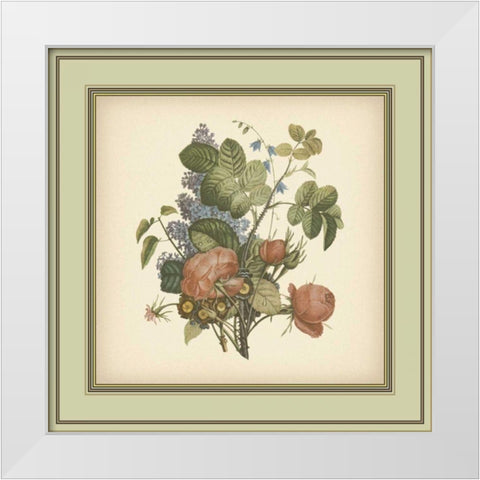 Tuscany Bouquet III White Modern Wood Framed Art Print by Unknown