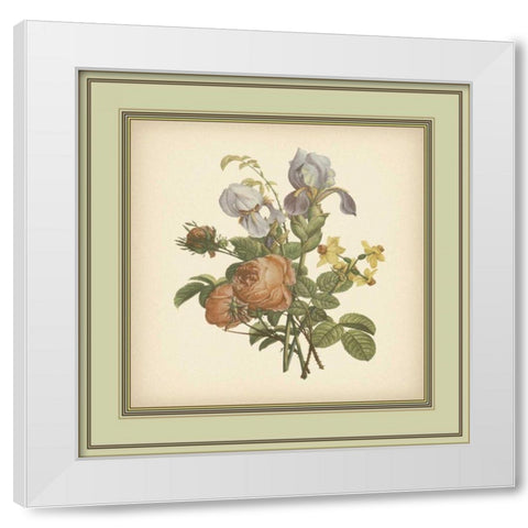 Tuscany Bouquet IV White Modern Wood Framed Art Print by Unknown