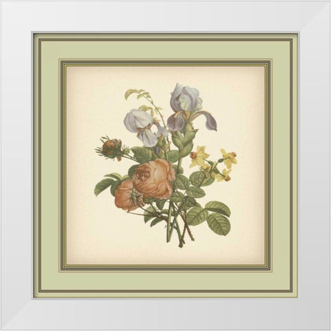 Tuscany Bouquet IV White Modern Wood Framed Art Print by Unknown