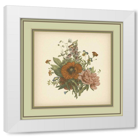 Tuscany Bouquet V White Modern Wood Framed Art Print by Unknown