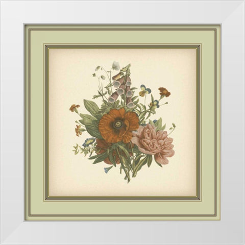 Tuscany Bouquet V White Modern Wood Framed Art Print by Unknown