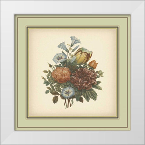 Tuscany Bouquet VI White Modern Wood Framed Art Print by Unknown