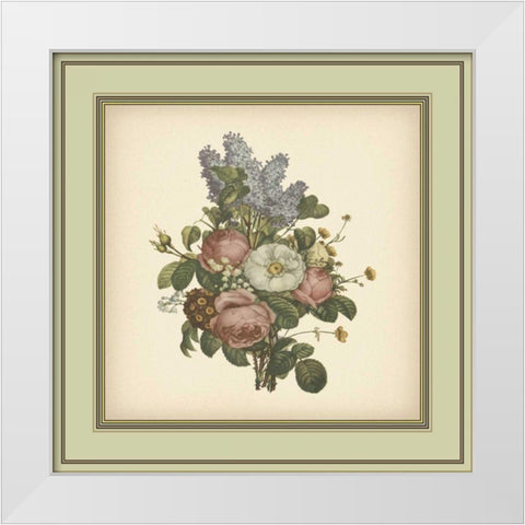 Tuscany Bouquet VII White Modern Wood Framed Art Print by Unknown