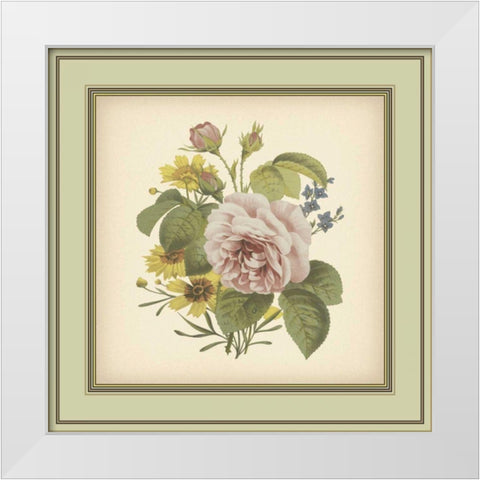 Tuscany Bouquet VIII White Modern Wood Framed Art Print by Unknown