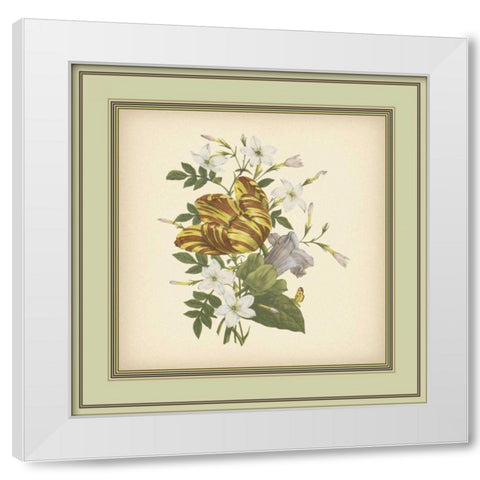 Tuscany Bouquet IX White Modern Wood Framed Art Print by Unknown