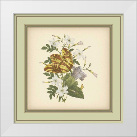 Tuscany Bouquet IX White Modern Wood Framed Art Print by Unknown
